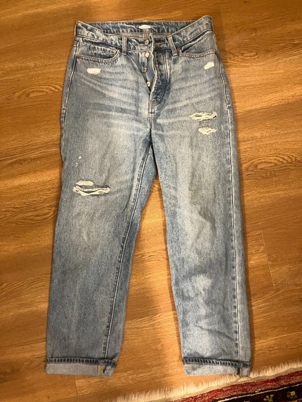 Distressed jeans